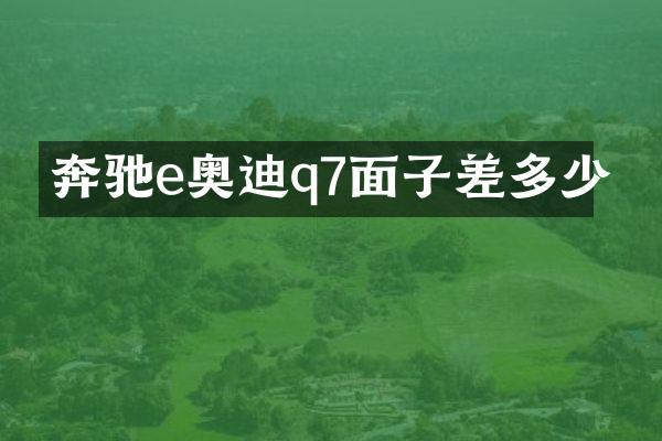 奔驰e奥迪q7面子差多少
