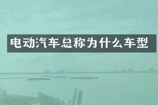电动汽车总称为什么车型