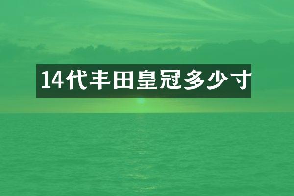 14代丰田皇冠多少寸