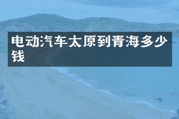 电动汽车太原到青海多少钱