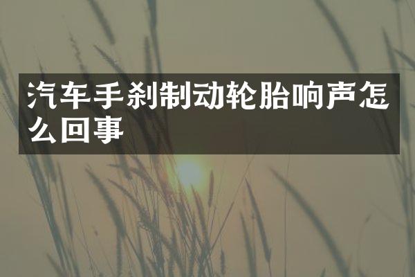 汽车手刹制动轮胎响声怎么回事