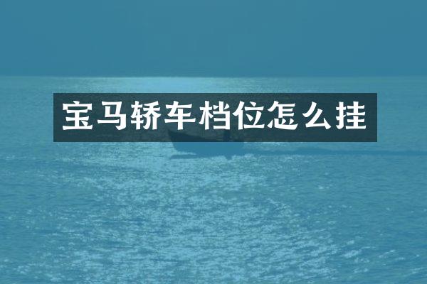 宝马轿车档位怎么挂