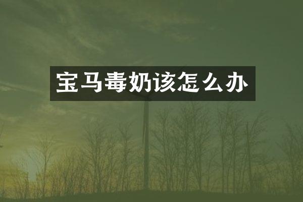 宝马毒奶该怎么办