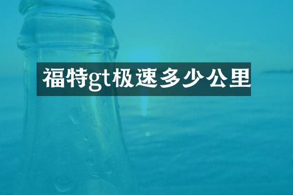 福特gt极速多少公里