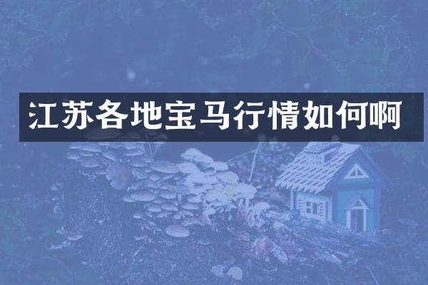 江苏各地宝马行情如何啊