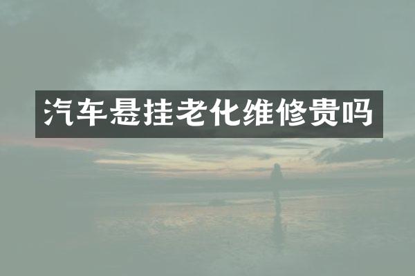 汽车悬挂老化维修贵吗