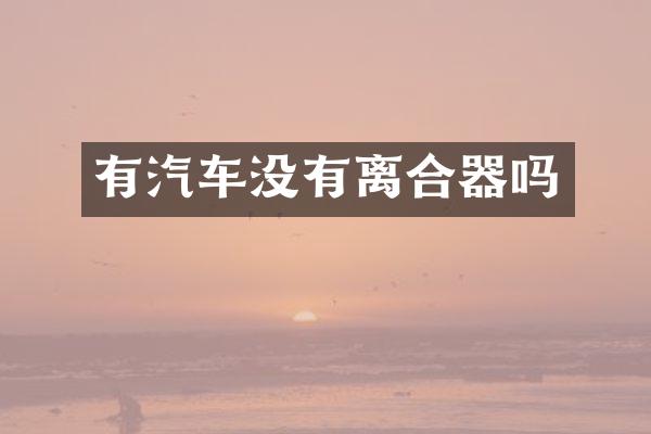 有汽车没有离合器吗
