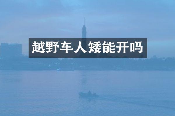 越野车人矮能开吗