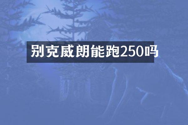 别克威朗能跑250吗
