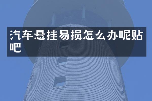 汽车悬挂易损怎么办呢贴吧