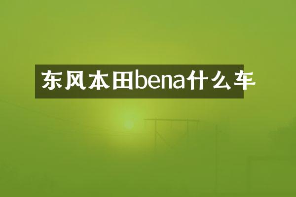 东风本田bena什么车