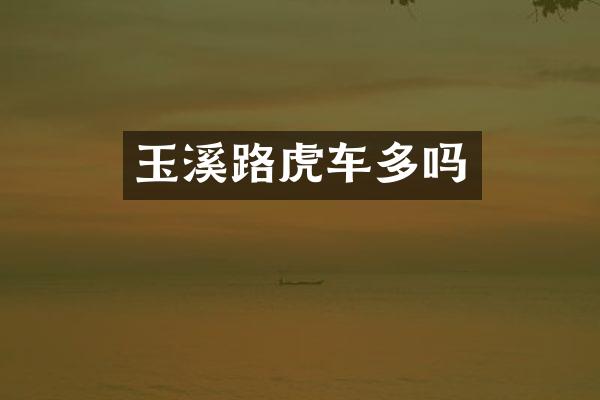 玉溪路虎车多吗