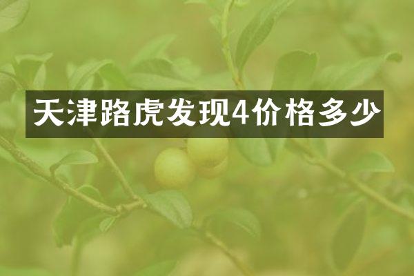 天津路虎发现4价格多少