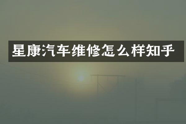 星康汽车维修怎么样知乎
