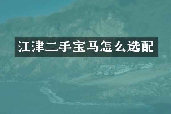 江津二手宝马怎么选配
