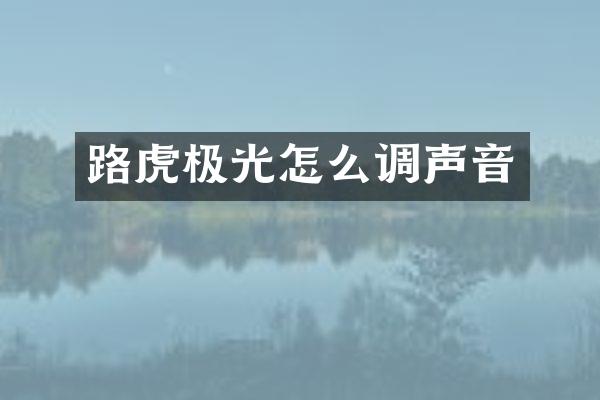 路虎极光怎么调声音