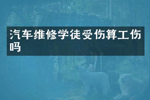 汽车维修学徒受伤算工伤吗
