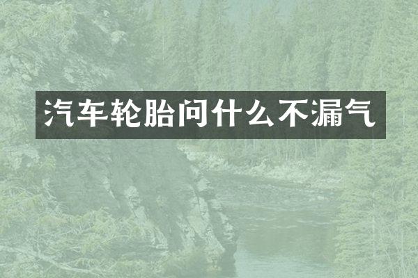 汽车轮胎问什么不漏气