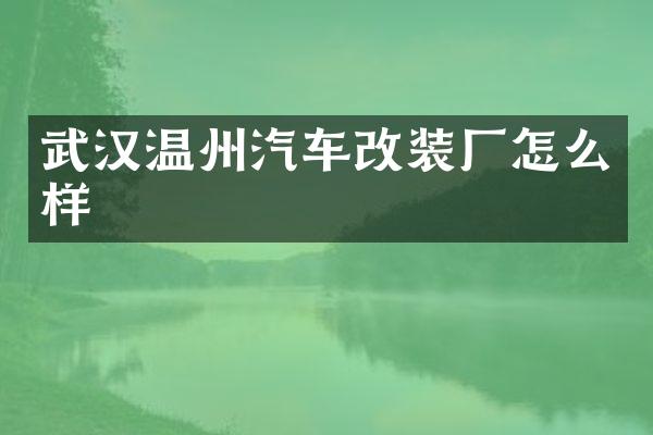 武汉温州汽车改装厂怎么样