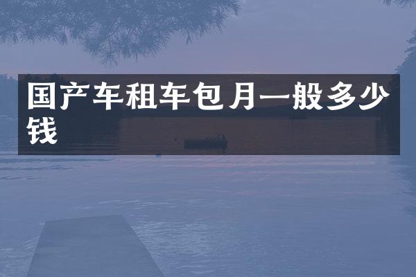 国产车租车包月一般多少钱