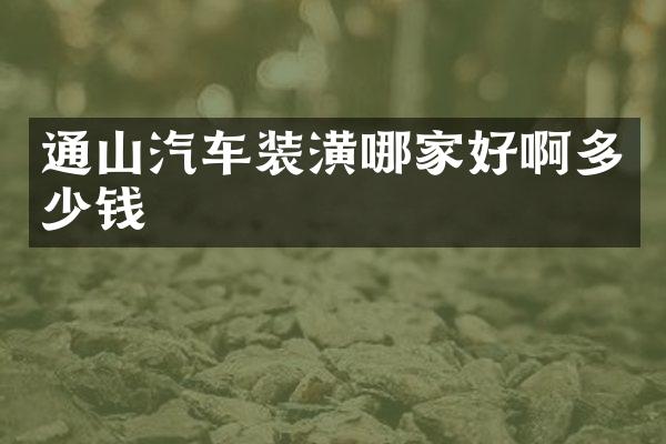 通山汽车装潢哪家好啊多少钱