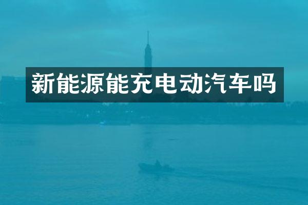 新能源能充电动汽车吗