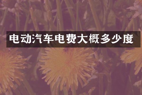 电动汽车电费大概多少度