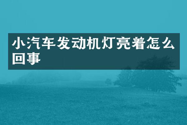 小汽车发动机灯亮着怎么回事