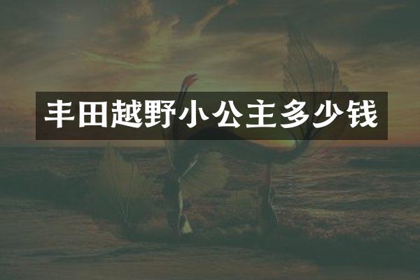 丰田越野小公主多少钱