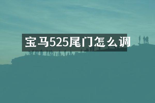 宝马525尾门怎么调