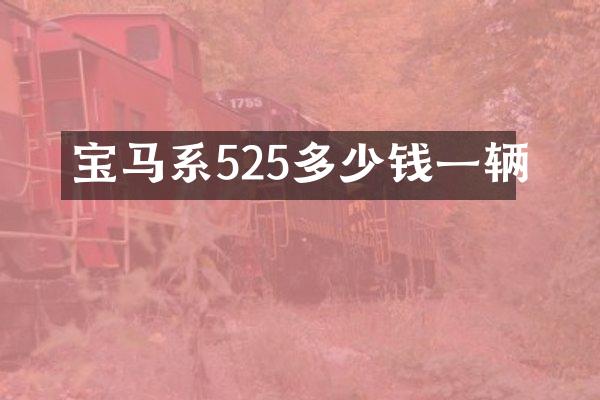 宝马系525多少钱一辆