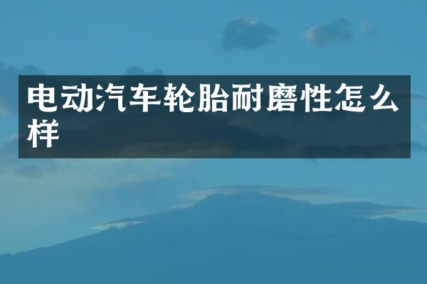 电动汽车轮胎耐磨性怎么样