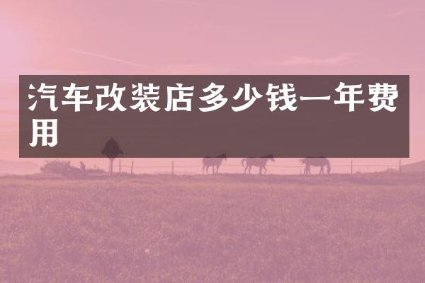 汽车改装店多少钱一年费用