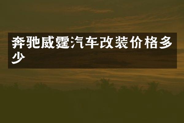 奔驰威霆汽车改装价格多少