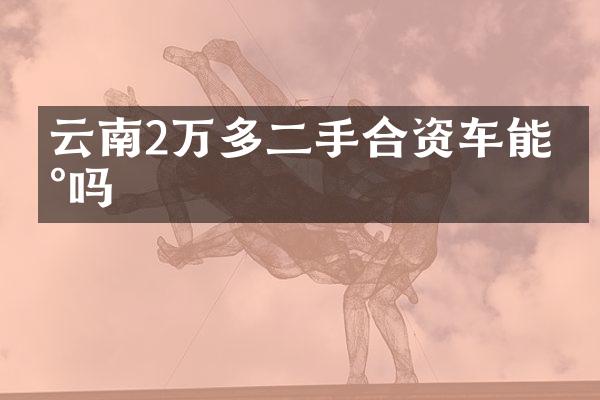 云南2万多二手合资车能买吗