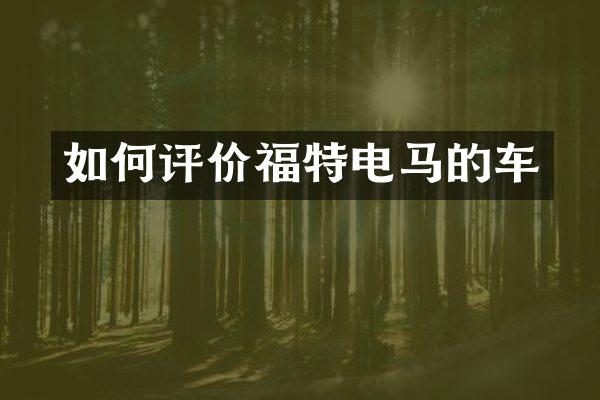 如何评价福特电马的车