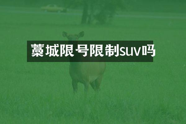 藁城限号限制suv吗