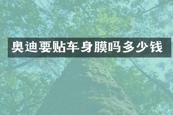 奥迪要贴车身膜吗多少钱