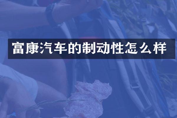 富康汽车的制动性怎么样