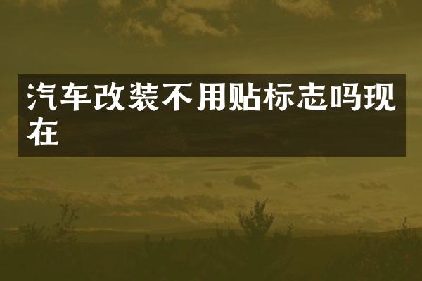 汽车改装不用贴标志吗现在