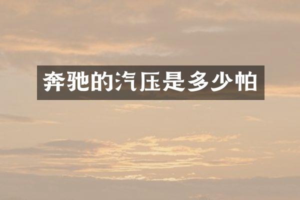 奔驰的汽压是多少帕