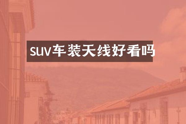 suv车装天线好看吗