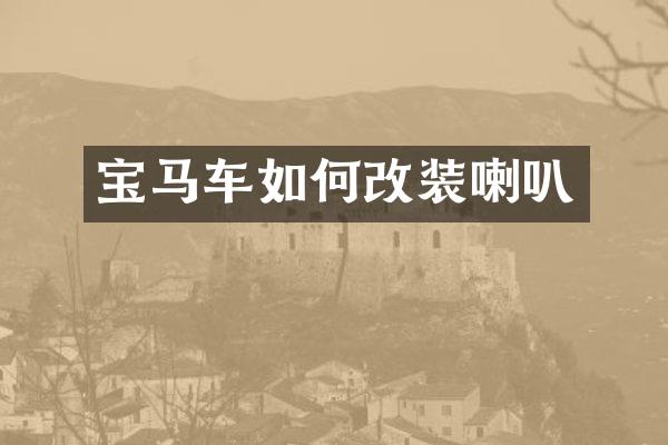 宝马车如何改装喇叭