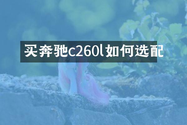 买奔驰c260l如何选配