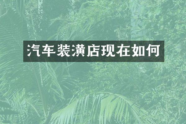 汽车装潢店现在如何