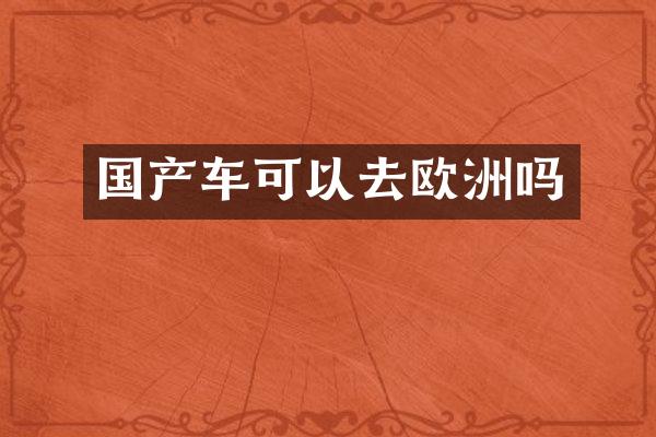 国产车可以去欧洲吗