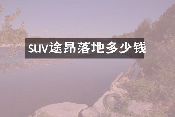 suv途昂落地多少钱