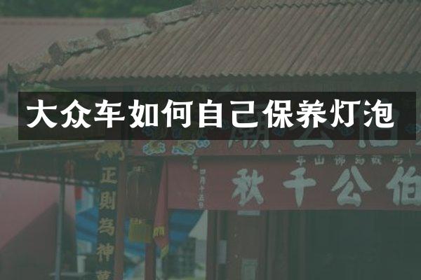 大众车如何自己保养灯泡