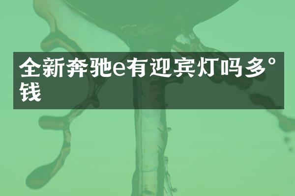 全新奔驰e有迎宾灯吗多少钱