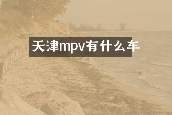 天津mpv有什么车